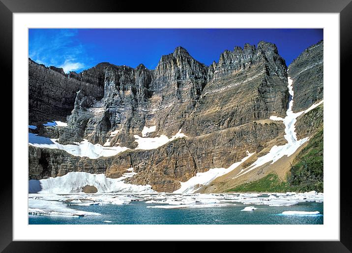 Iceberg Lake Framed Mounted Print by World Images