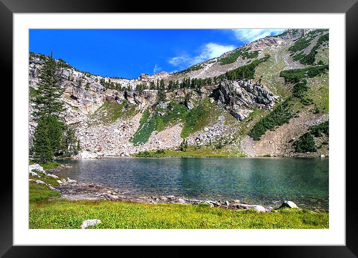 Holly Lake Framed Mounted Print by World Images