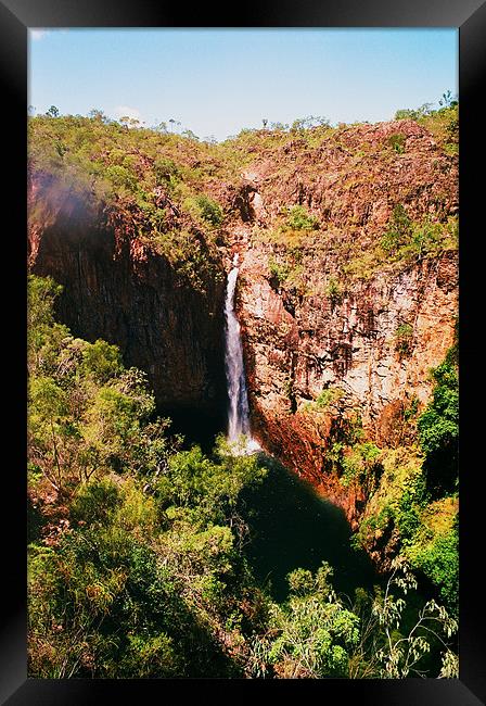 Sopoaga Waterfall Framed Print by Simon Joshua Peel