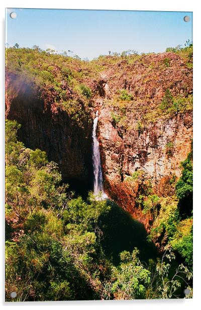 Sopoaga Waterfall Acrylic by Simon Joshua Peel