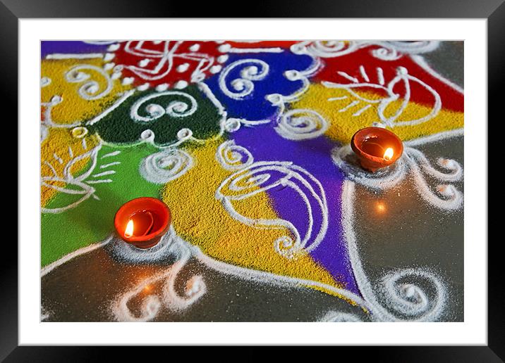 HAPPY DIVALI EVERYONE FROM ME Framed Mounted Print by Arfabita  