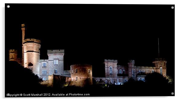 Inverness Castle Acrylic by Scott K Marshall