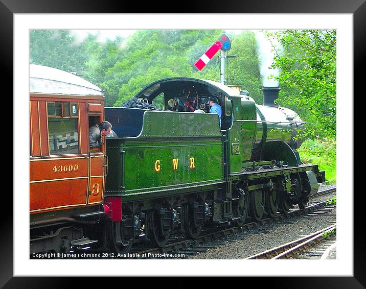 Steam Locomotive Framed Mounted Print by james richmond
