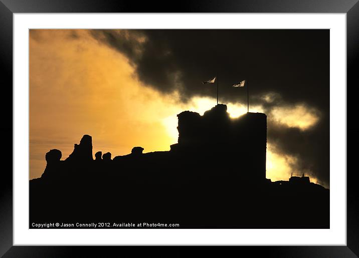 Sunset At Criccieth castle Framed Mounted Print by Jason Connolly