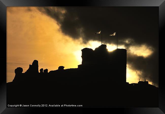 Sunset At Criccieth castle Framed Print by Jason Connolly