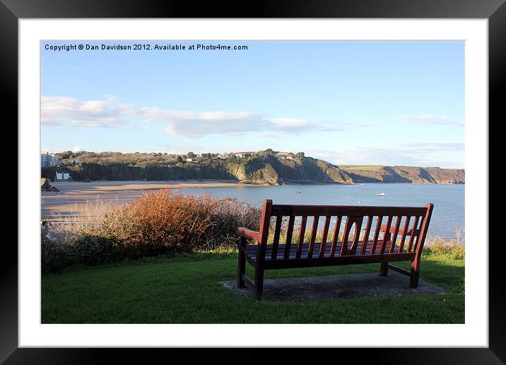 View over North Beach Tenby Framed Mounted Print by Dan Davidson