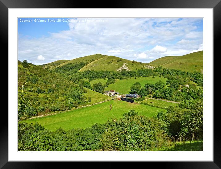 A Derbyshire Landscape Framed Mounted Print by Vanna Taylor