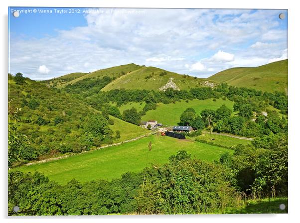 A Derbyshire Landscape Acrylic by Vanna Taylor