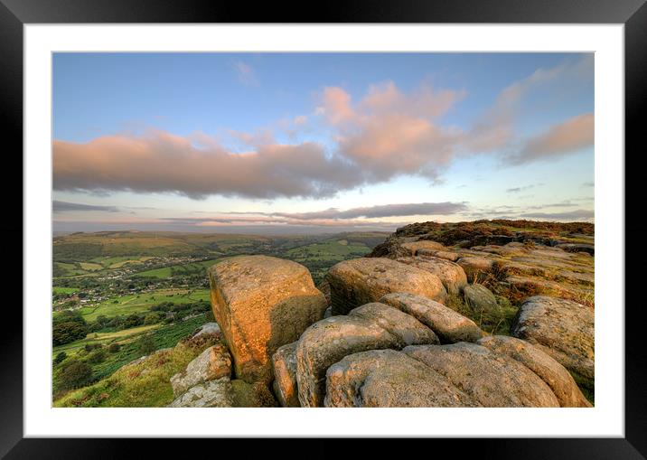 Standing on the Edge of the World Framed Mounted Print by Tracey Whitefoot