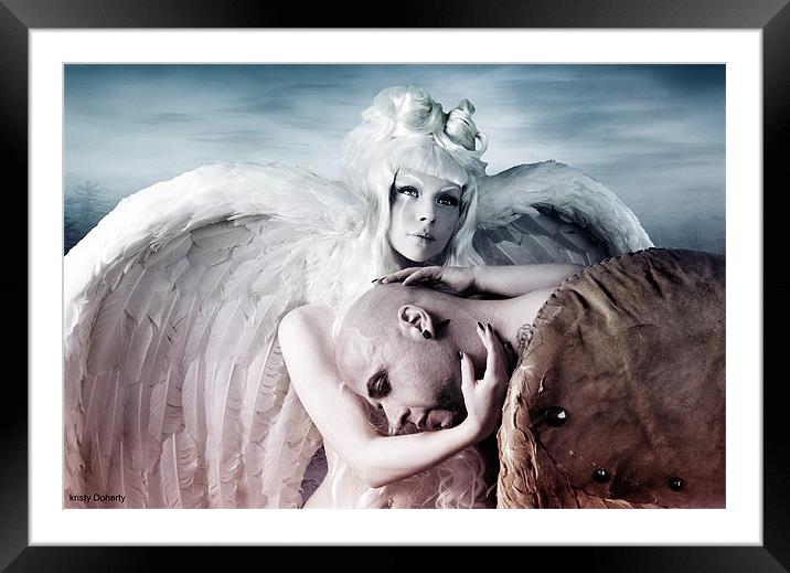 My guardian angel Framed Mounted Print by kristy doherty