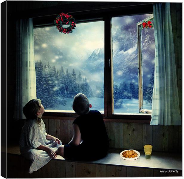Waiting for santa Canvas Print by kristy doherty