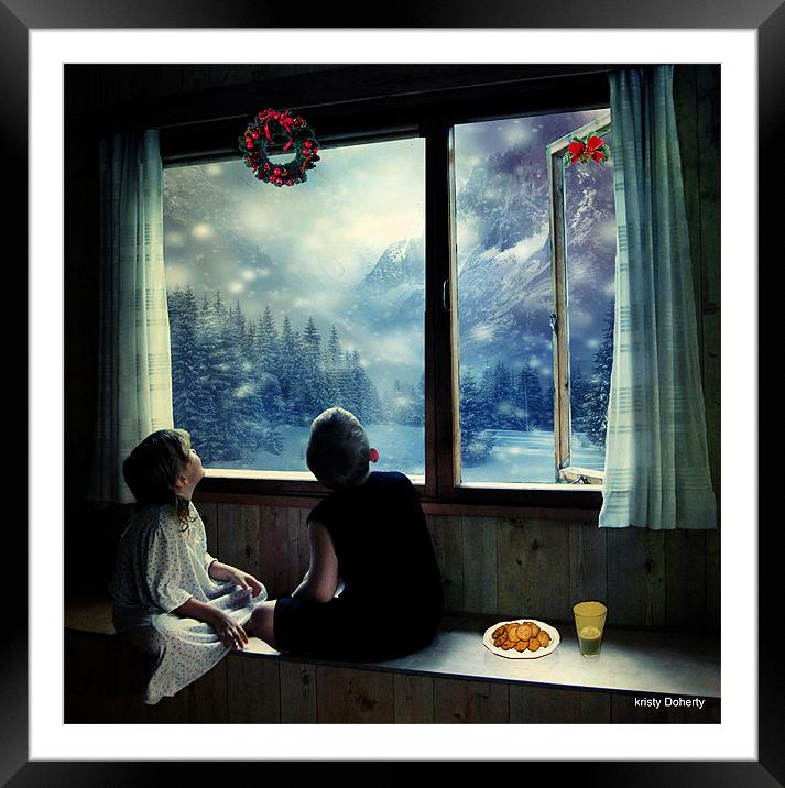 Waiting for santa Framed Mounted Print by kristy doherty