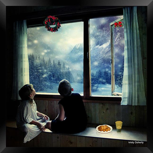 Waiting for santa Framed Print by kristy doherty