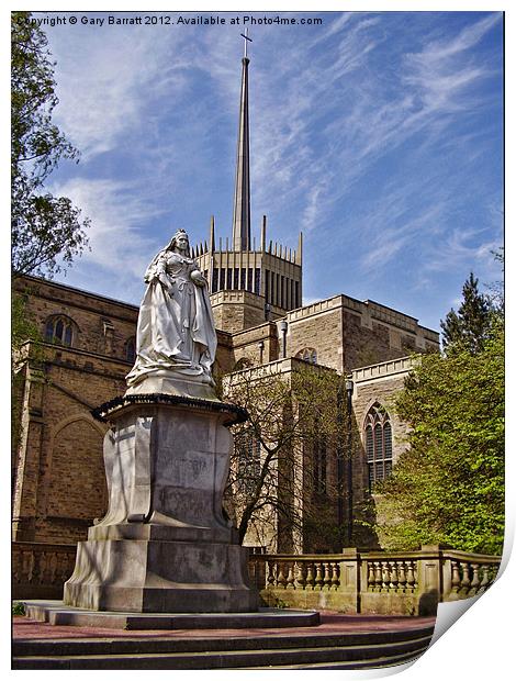 Victoria Memorial At Blackburn Cathedral Print by Gary Barratt