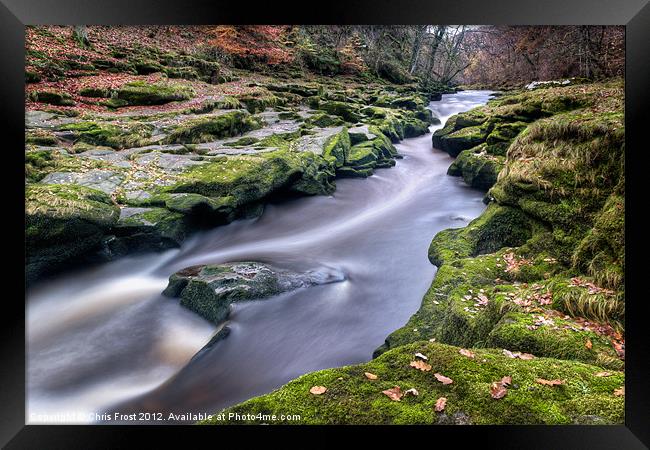 Autumnal Strid Framed Print by Chris Frost