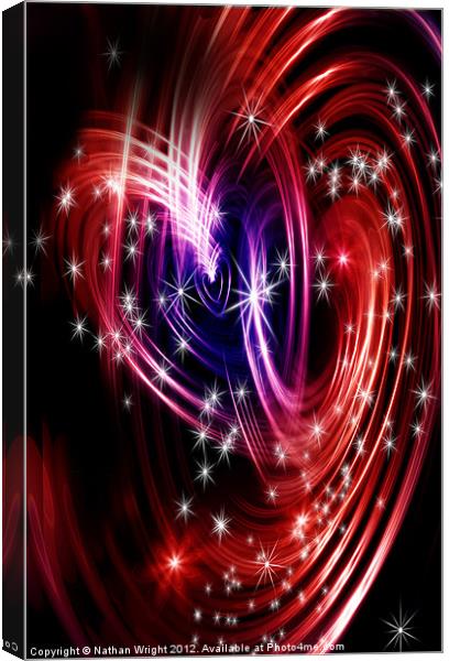 Two cosmis hearts Canvas Print by Nathan Wright