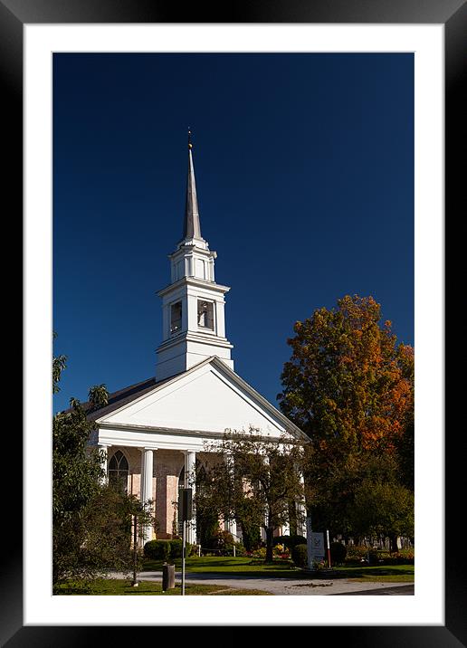 New England church Framed Mounted Print by Thomas Schaeffer