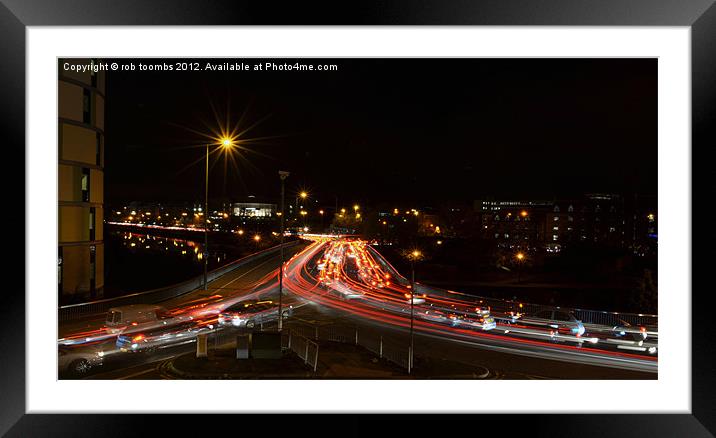 RUSH HOUR Framed Mounted Print by Rob Toombs