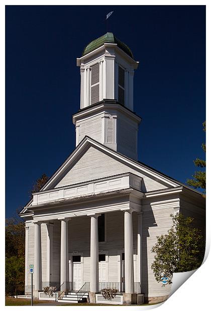 New England Church Print by Thomas Schaeffer