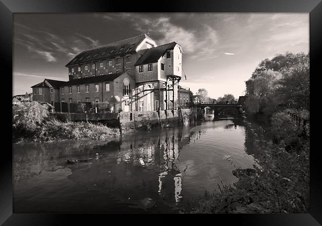 Old flour Mill East Mills, Colchester Framed Print by Darren Burroughs