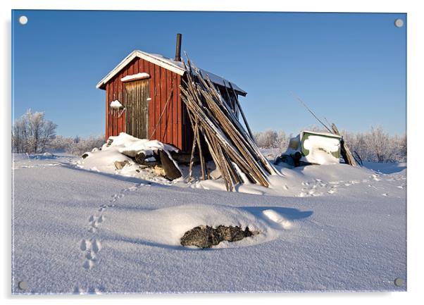 Arctic Cabin Acrylic by mark humpage