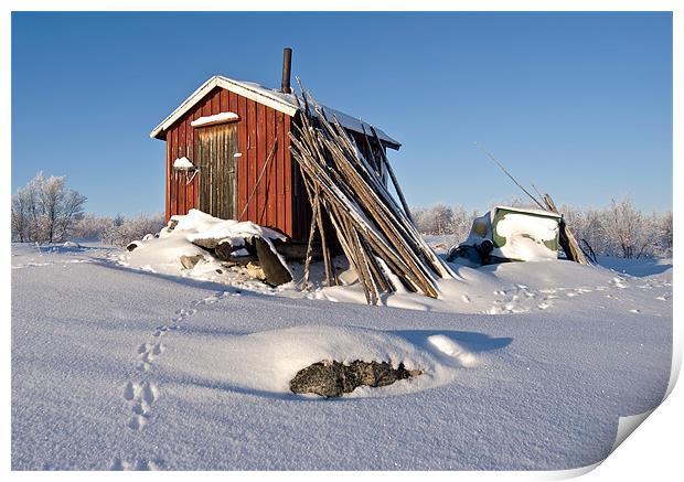 Arctic Cabin Print by mark humpage