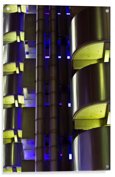 Lloyd's Building London abstract Acrylic by David Pyatt
