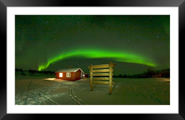 Northern Lights Aurora Framed Mounted Print by mark humpage