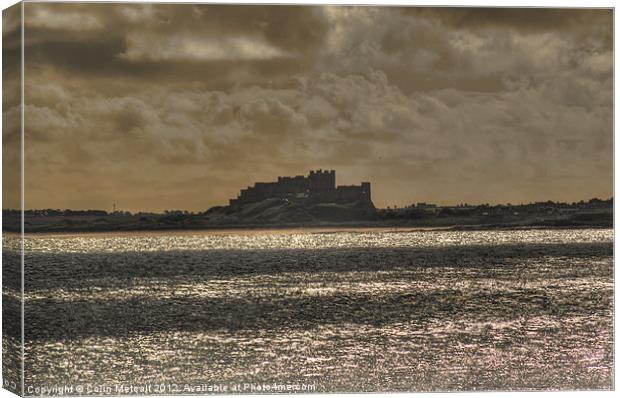 Bamburgh View Canvas Print by Colin Metcalf