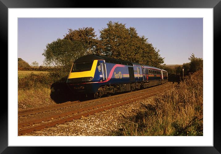 HST 43033 Great Western train, Devon Framed Mounted Print by Simon Armstrong