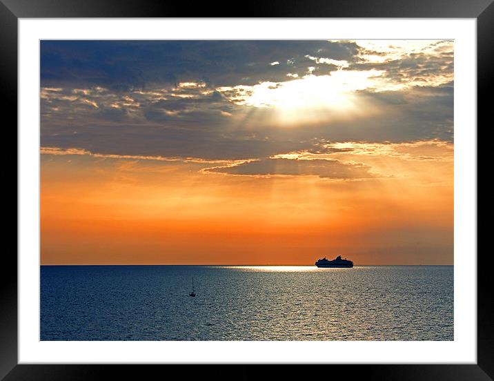 Ship Framed Mounted Print by Tom Gomez