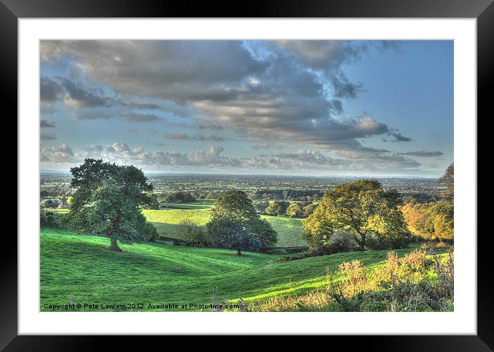 Cheshire View Framed Mounted Print by Pete Lawless