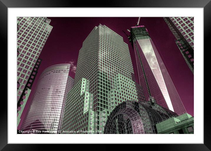 World Financial Centre 2 Framed Mounted Print by Rob Hawkins