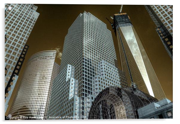 World Financial Centre 3 Acrylic by Rob Hawkins