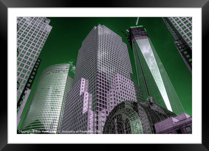World Financial Centre 4 Framed Mounted Print by Rob Hawkins
