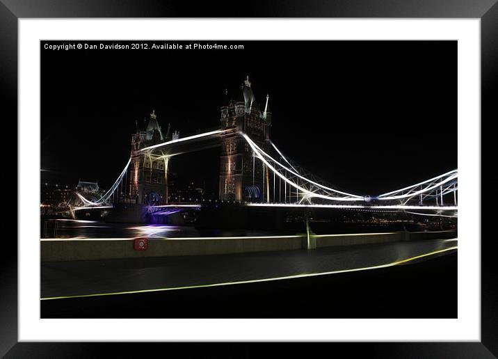 Tower Bridge London Fractal Framed Mounted Print by Dan Davidson