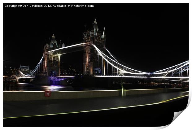 Tower Bridge London Fractal Print by Dan Davidson
