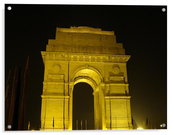 India Gate...  Acrylic by Ankit Mahindroo