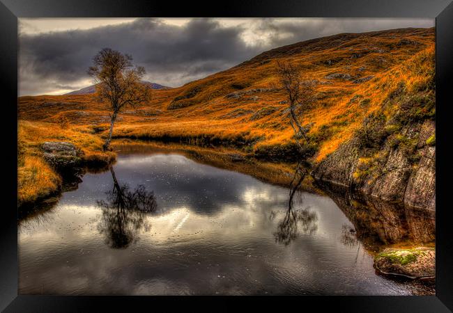 Scotttish Highland River in Autumn Framed Print by Derek Beattie