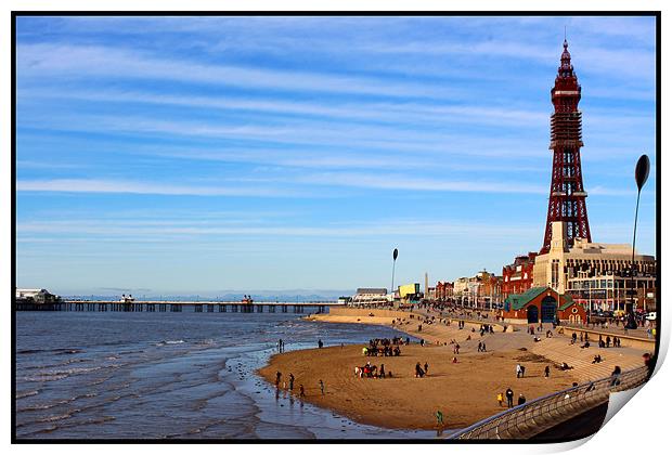 Blackpool Promenade Print by Elaine Steed