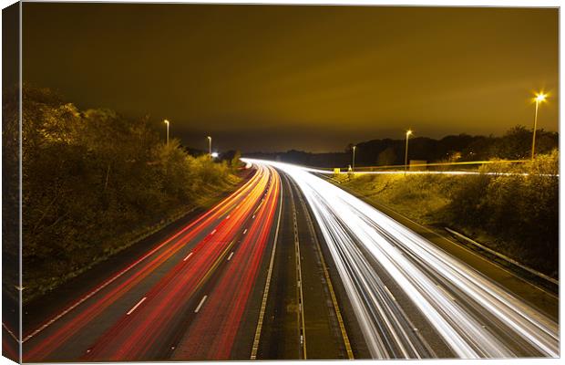 M53 Light Trails Canvas Print by Paul Farrell Photography