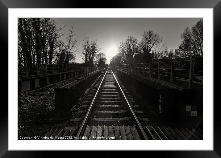 No train is comming Framed Mounted Print by Vinicios de Moura