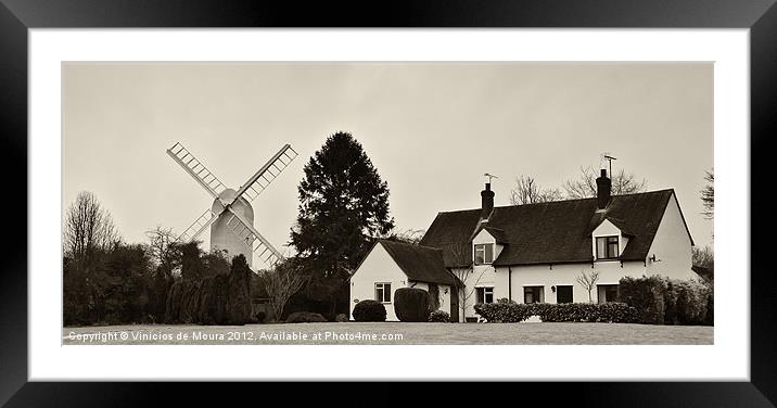 The Windmill and the house Framed Mounted Print by Vinicios de Moura