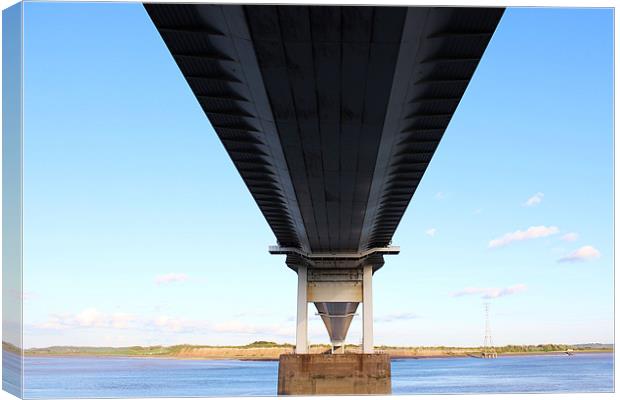 Under the Old Severn Bridge Crossing Canvas Print by Elaine Steed
