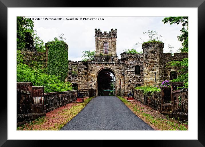 Loudoun Castle Ruins Framed Mounted Print by Valerie Paterson