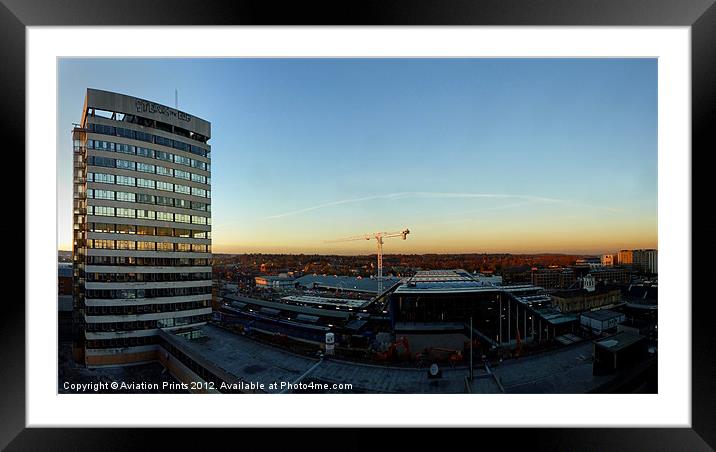 Reading new railway station Panoramic Framed Mounted Print by Oxon Images