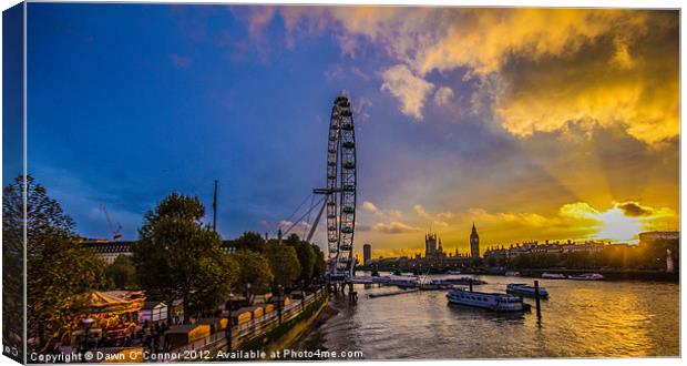 Westminster Sunbeams Canvas Print by Dawn O'Connor
