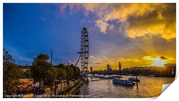Westminster Sunbeams Print by Dawn O'Connor