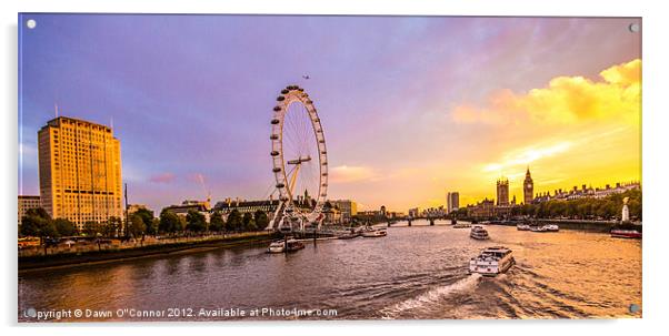 London Sunset Acrylic by Dawn O'Connor