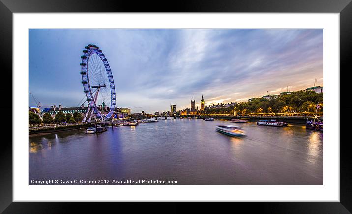 London Landscape Framed Mounted Print by Dawn O'Connor